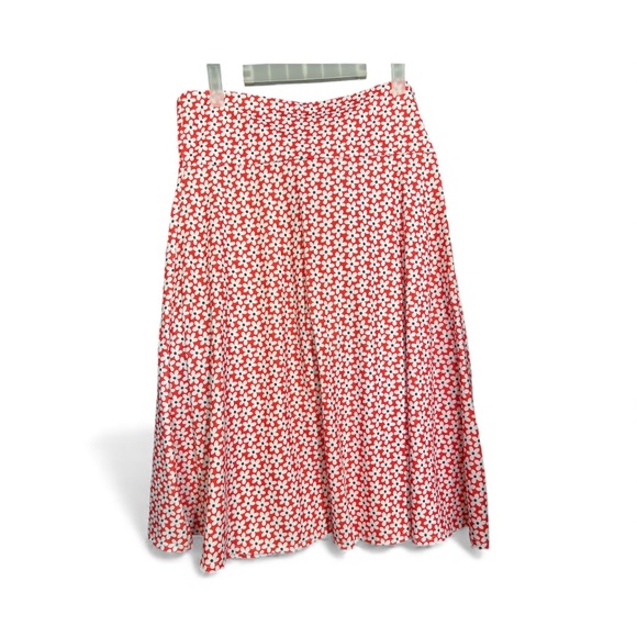 LuLaRoe Dresses & Skirts - 🧡🌸 NWOT LULAROE Orange/Red Floral Swing Skirt | Sz L